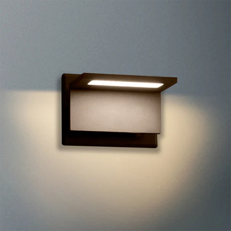17309 IP54 10W 680LM LED چراغ دیواری سیاه/خاکستری/سفید در فضای باز